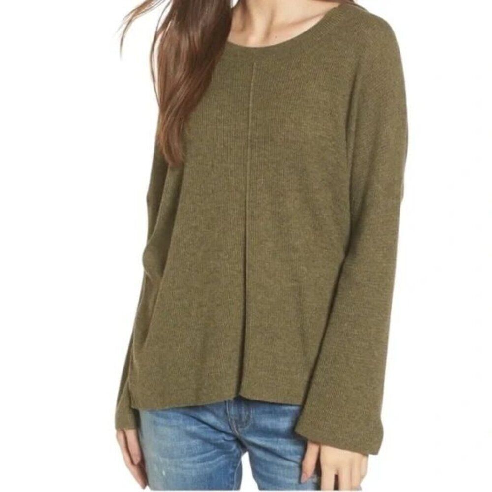 Madewell Northroad Pullover Sweater Olive Green Size XS